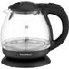 Techwood Bouilloire Électrique Tb-1086v 1l Verre Noir Base Sans Fil 360° Résistance Inox Cachée 1650w Arrêt Automatique