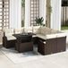Prolenta Maison Exclusive - Tuinset met 9 delen, bruin, van polyrotan