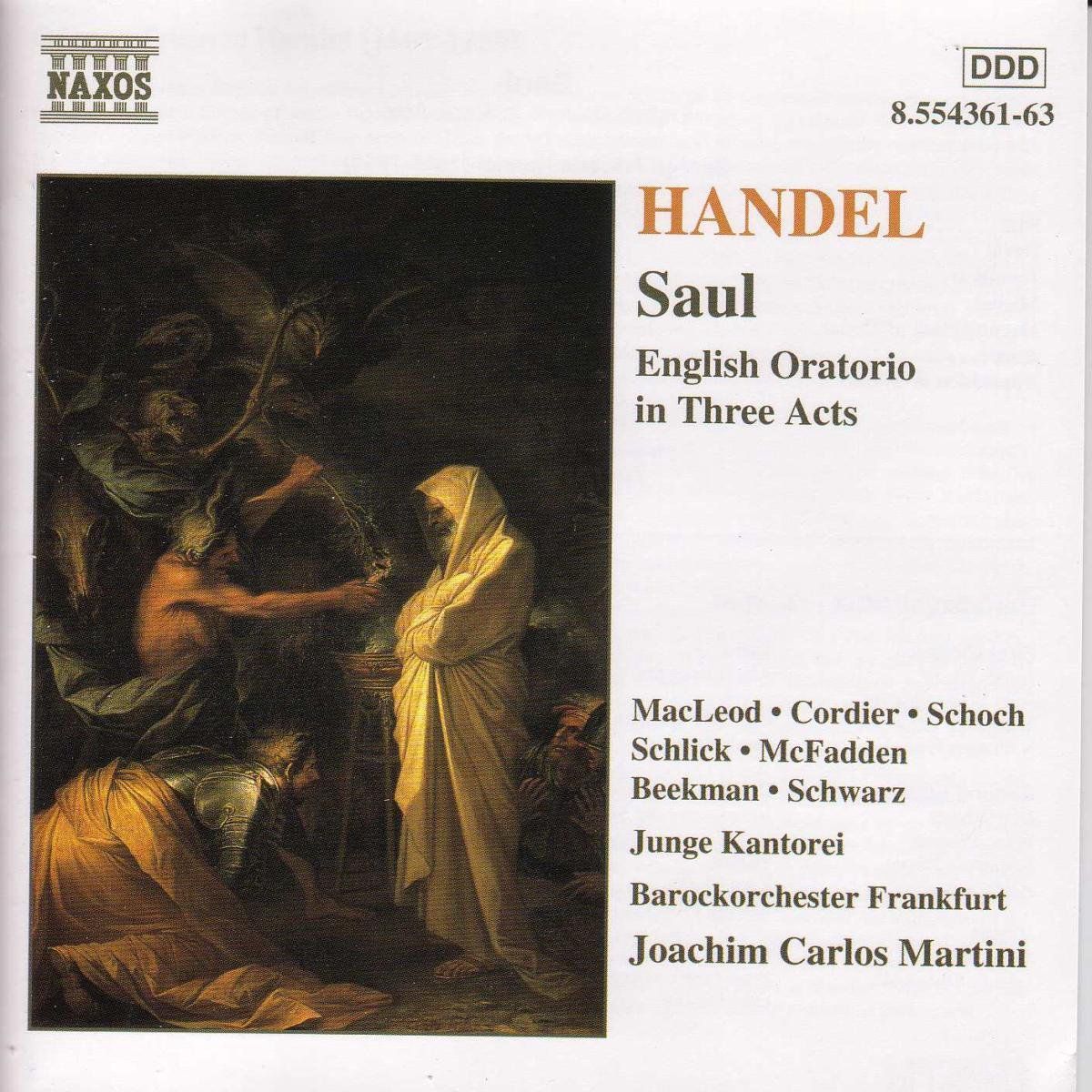 OUTHERE Handel Georg Friedrich: Saul Hwv53 (Oratorio O Dramma Sacro) CD
