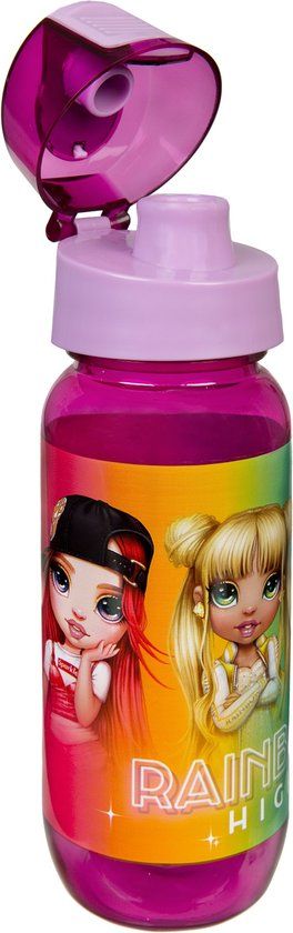 4KidsOnly Rainbow High Aero-Drinkfles Meerkleurig Kunststof 250 ml
