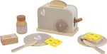 Label Label Grille-pain en bois - Jouet de cuisine en bois - Comprend 11 pièces avec sandwichs, fromage et confiture - Stimule le jeu de rôle imaginatif - À partir de 3 ans - Nougat