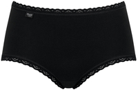 24/7 Cotton Lace Midi Slip - Black - Size 48