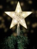 Spetebo pointe de sapin de Noël / Minuterie - Étoile LED - 10 LED - Fonctionne sur piles