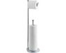 SunnyPoint Porte-rouleau de papier toilette autoportant avec réserve - Chrome