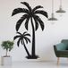 Autocollant mural palmiers - 27x41 cm - noir