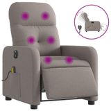 vidaXL Massagestoel - Verstelbaar - Stof - Taupe