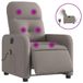vidaXL Massagestoel - Verstelbaar - Stof - Taupe