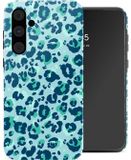 Selencia Hoesje - Geschikt voor Samsung Galaxy A55 (5G) - Backcover - Wild Spots Light Blue
