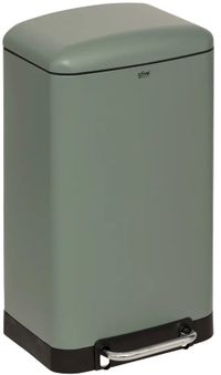 5Five 30L Green Metal Pedal Bin - 34 x 32 x 61 cm - Kitchen