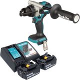 Makita DHP 492 RF perceuse-visseuse à percussion sans fil 18 V 141 Nm sans balai + 2x batterie 3,0 Ah + chargeur