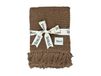 Janzen Plaid bouclé uni brun naturel, 130x170 cm