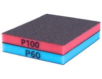 INNSPIRO Set van 2 superflexibele schuursponzen, fijne korrel, 100 en medium 60, 12 x 10 x 1,2 cm.