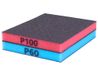 INNSPIRO Set van 2 superflexibele schuursponzen, fijne korrel, 100 en medium 60, 12 x 10 x 1,2 cm.