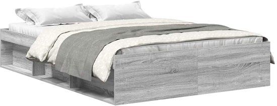 vidaXL Bedframe grijs sonoma eikenkleurig 160x200 cm
