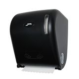 Jofel - AGR54600-MT papierdispenser, diameter tussen 170 en 210 mm, voorgesneden diensten van 20 cm, zonder hendel, maximale hygiëne en besparing, gemaakt van gerecycled ABS, matzwart