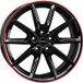 BORBET DESIGN LX19 noir brillant anneau rouge 8.0Jx19 5x108 ET50
