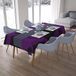 Bonamaison Tafelkleed, Anti-Mold, Sneldrogend, Waterdicht, 100% Polyester Tafellaken, Paars, zwart, 140 x 200 Cm - Ontworpen en Vervaardigd in Turkije