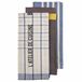 Ladelle L'atelier Serviette de cuisine Bleu, set de 3 - Coton