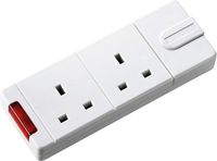 Masterplug Prise double - Sans fiche ni câble - Blanc