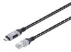 Manhattan USB-C naar Gigabit Ethernet RJ45-kabel, 2 m, Noir/Argent