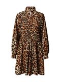 ONLY Jurk 'EMMIE' roestbruin / cognac / cappuccino / zwart