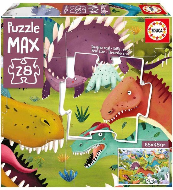 Educa Puzzle XL 28 Dinozaury - Puzzel XL 28 Dinosaurussen