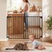 VEVOR Traphekje 778-1210 mm Verstelbare Breedte, 760 mm Hoog Deurveiligheidshekje, Kinderveiligheidshekje met Boorset (Zonder Grondstang), Kinderveiligheidshekje voor Trappen, Deuropeningen en Woonruimtes, Zwart