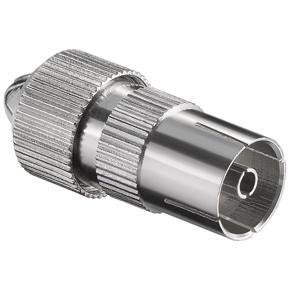 Goobay Coax Koppeling met Schroefbevestiging - Schroefbare Coax Plug van Metaal