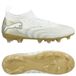 PUMA Future 9 Match FG/AG White Gold - Blanc/Doré/Noir Enfant, pointure 38½