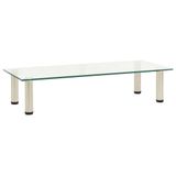 VidaXL TV meubel & entertainment center 80x35x17 cm gehard glas transparant