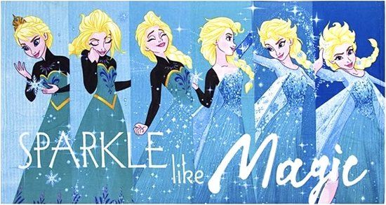 Disney Frozen Strandlaken - 70x140 cm - Blauw - Polyester - Kinderen