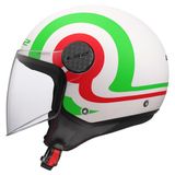 LS2 OF558 Sphere Lux II Urby Jethelm - Maat M - Groen/Rood/Wit