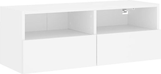 vidaXL Tv-wandmeubel 80x30x30 cm bewerkt hout wit