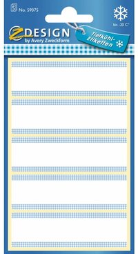 Diepvriesetiket Z-design Home 76x22mm - 25 Etiketten - Wit/blauw - 10 Pakjes
