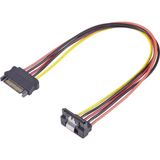 Renkforce alimentation Rallonge [1x Alimentation SATA mâle 15 pôles - 1x Alimentation SATA femelle 15 pôles] 0.30 m noir, rouge, jaune
