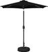 vidaXL Tuinparasol met LED-verlichting en voet 2,3 x 2,3 m Polyester Zwart