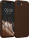 kwmobile telefoonhoesje geschikt voor Apple iPhone 17e / iPhone 16e - TPU backcover met siliconen coating - Smartphone case in chocoladebruin