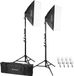 Bresser Kit de studio photo - BR-2845 - Lumière continue incl. Lampes de lumière du jour & 2 Softboxen