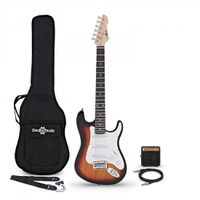 Gear4music 3/4 LA Guitare électrique, Sunburst, Mini pack amplificateur de guitare