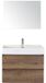 BES LED Maxx XL Badmeubelset 80 cm - Tabacco - Wastafel Kube 1 Kraangat met Spiegel