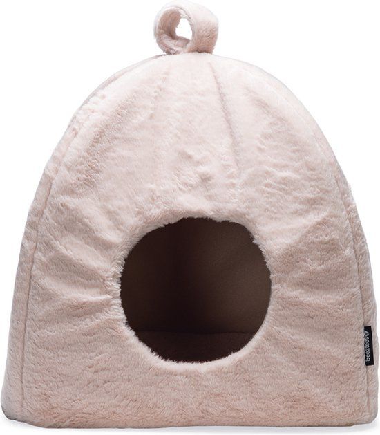 Beeztees Moza - Kattenhuis - Kattenmand - Pluche - Roze - 40x40x40 cm