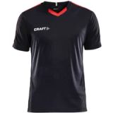 Craft Progress Contrast Shirt Korte Mouw Heren - Zwart / Rood | Maat: 3XL