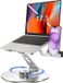 Wan GmbH Support pour ordinateur portable - Élévateur réglable - Travail confortable - Pivotant à 360 degrés - 31 x 32 cm - Argent