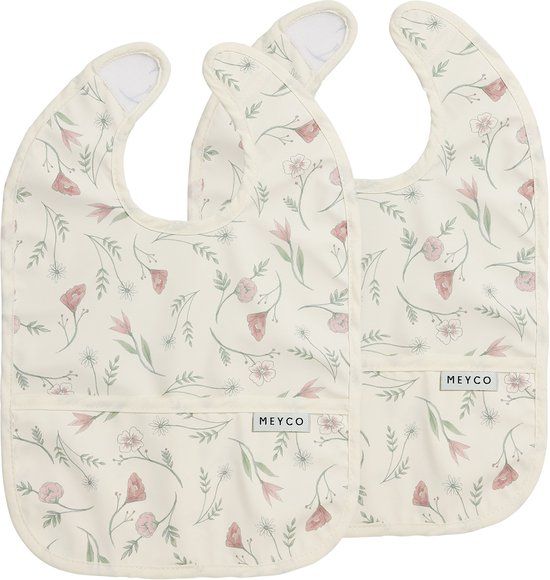 Meyco Baby Flower Slab Met Opvangbakje - 2-pack - Multicolour