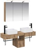 vidaXL Badkamerkastenset 4 stuks Artisanaal eiken Bewerkt hout