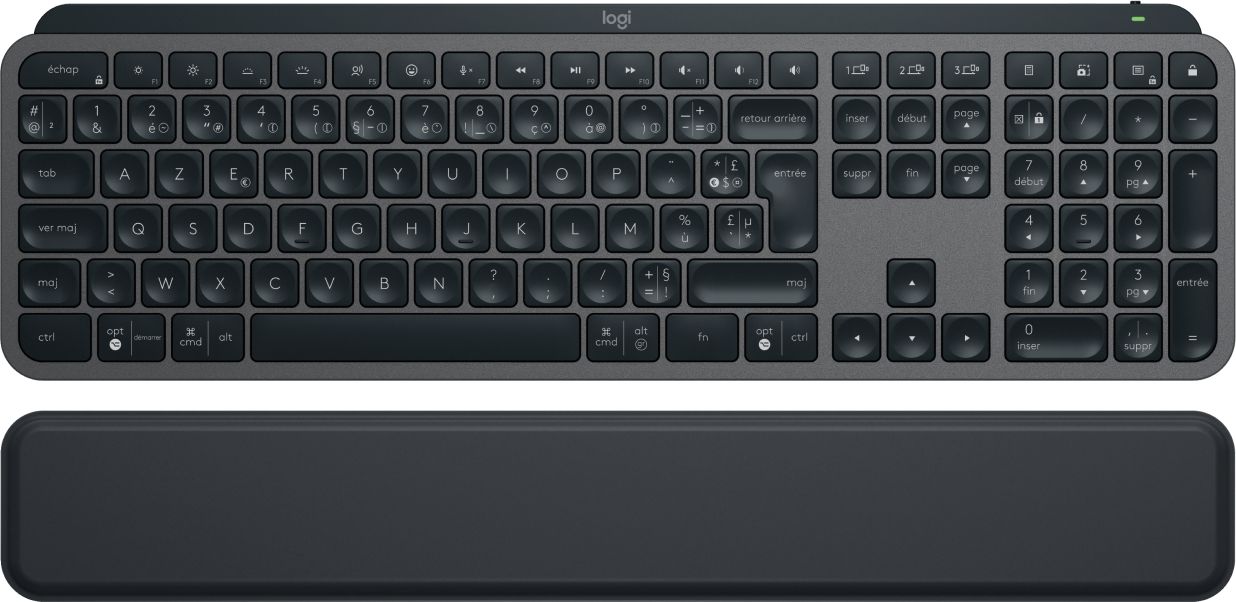 Logitech MX Keys S - Draadloos Toetsenbord - AZERTY Frans - Grafiet - Met Polssteun