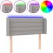 vidaXL Hoofdbord LED 83x16x78/88 cm stof lichtgrijs