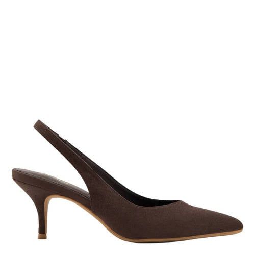 Graceland slingback pumps donkerbruin