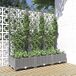 Maison Exclusive - Jardinière avec treillis, gris clair, 120 x 40 x 121,5 cm, plastique PP