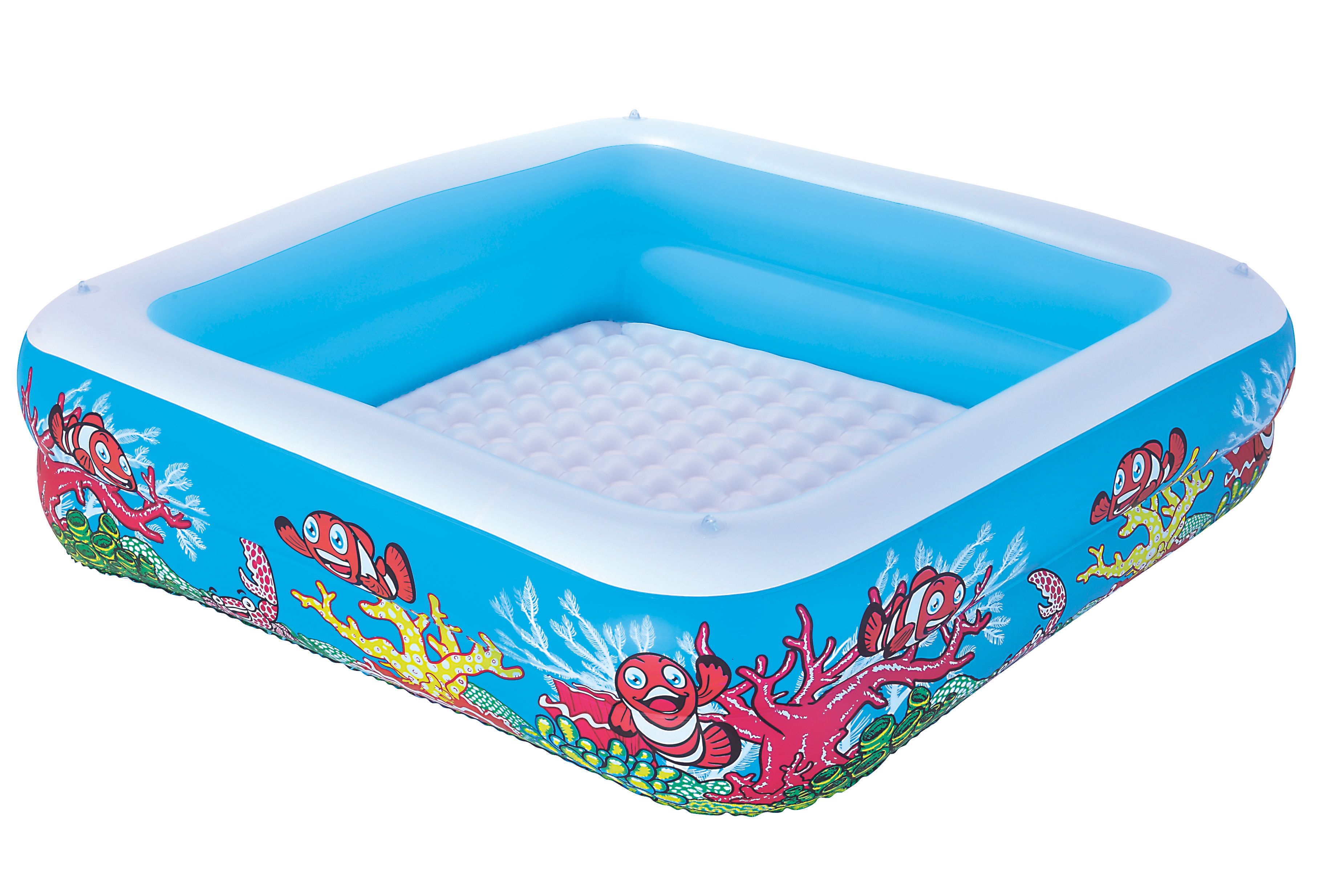 Bestway Babybad Vierkant met Schaduw Canopy Play 147 - Opblaasbaar Zwembad